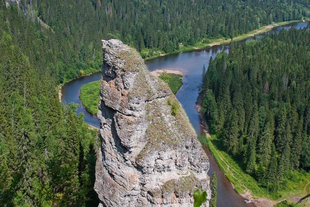 Ural nature on the river, Perm edge, Russia